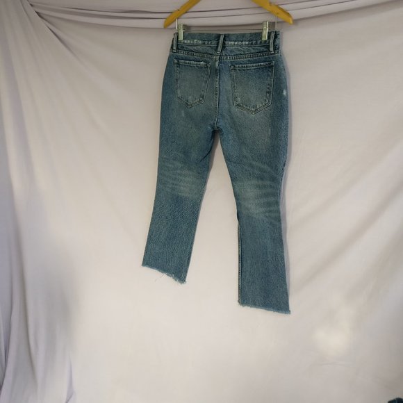 AllSaints Serene Destroy Kick Flare Jeans w26 +MEASUREMENT Rigid denim - Picture 7 of 12